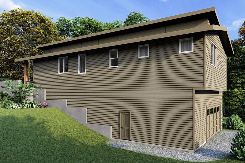 House Blueprint - Exterior - Other Elevation for Modern House Plan #124-1426 - 3 bed, 2 bath