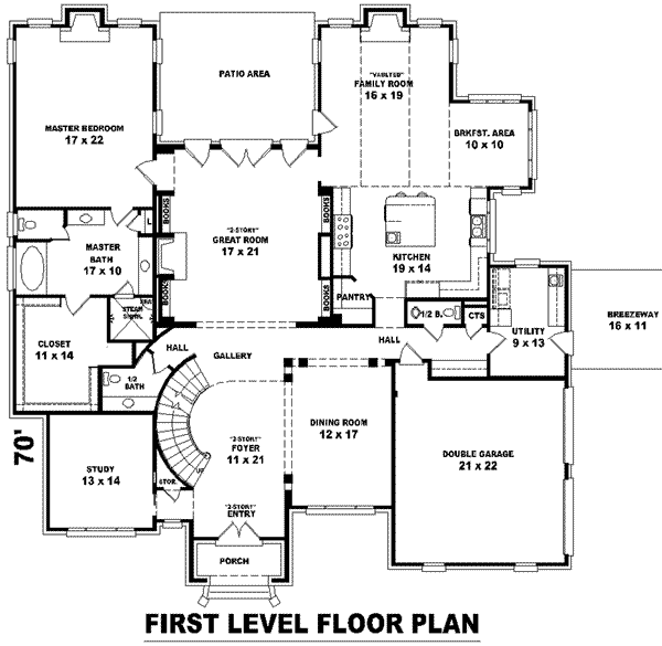 European Floor Plan - Main Floor Plan #81-1350