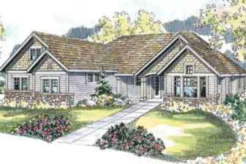 Architectural House Design - Craftsman Exterior - Front Elevation Plan #124-509