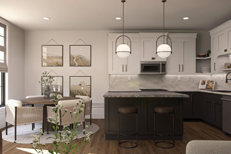House Blueprint - Interior - Kitchen 1 for Farmhouse House Plan #455-673 - 2 bed, 3 bath