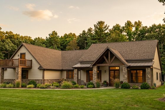 Craftsman House Plan with Bonus Room