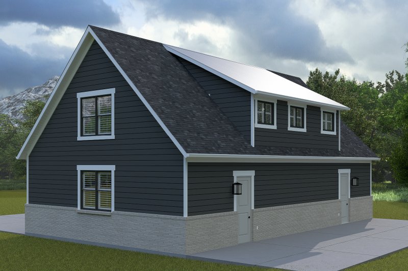 House Design - Exterior - Rear Elevation for Farmhouse House Plan #1060-307 - 2 bed, 1 bath