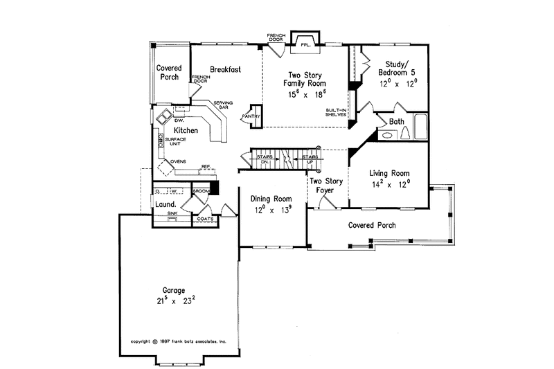Home Plan - Floor Plan - Main Floor for Country House Plan #927-462 - 5 bed, 4 bath