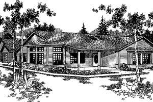 Country Exterior - Front Elevation Plan #60-701