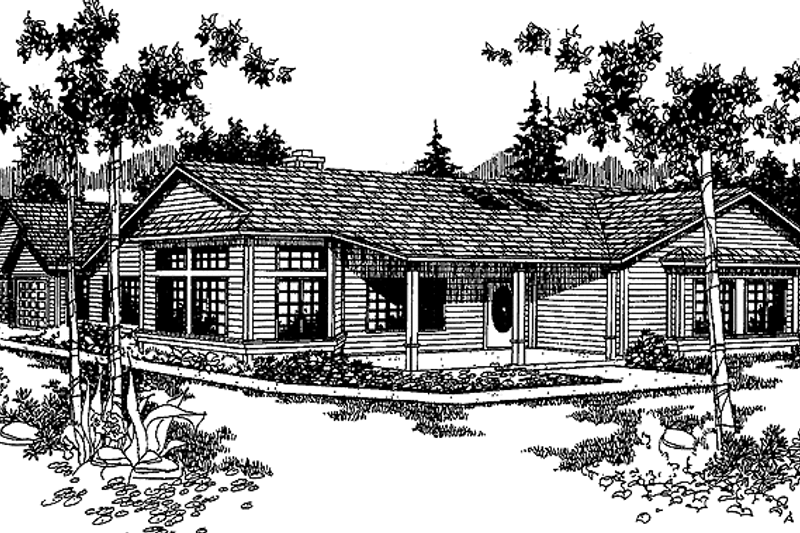 House Design - Country Exterior - Front Elevation Plan #60-701