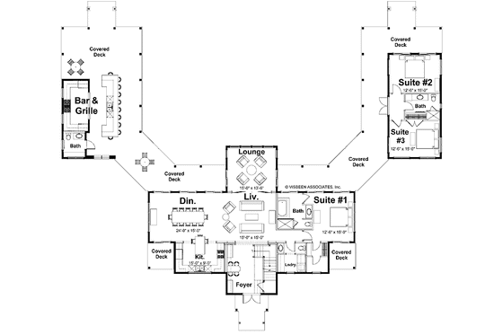 Floor Plan - Main Floor for Country House Plan #928-41 - 6 bed, 5 bath
