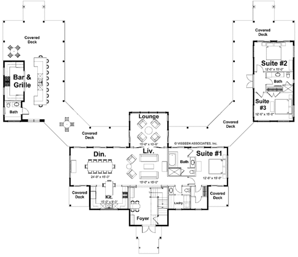 Architectural House Design - Country Floor Plan - Main Floor Plan #928-41
