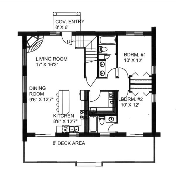 Home Plan - Log Floor Plan - Main Floor Plan #117-824
