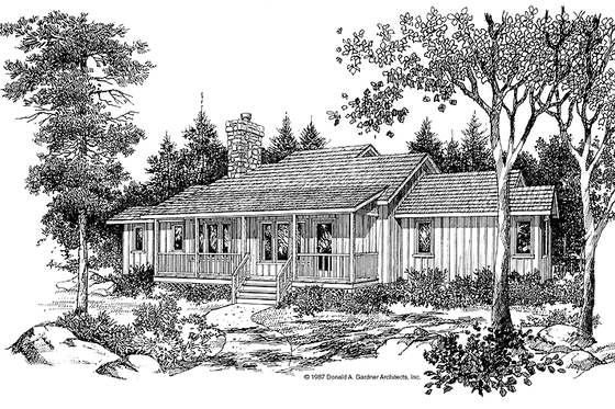 Exterior - Front Elevation 3 for Country House Plan #929-69 - 3 bed, 2.5 bath