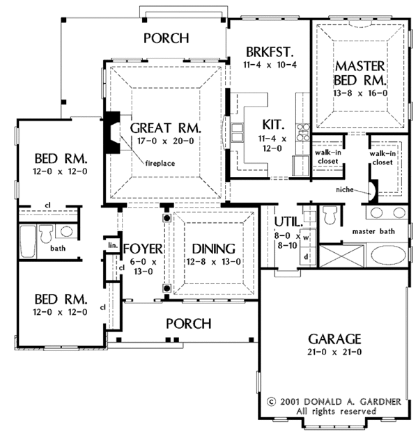 Country Floor Plan - Main Floor Plan #929-648