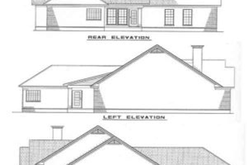 Dream House Plan - Exterior - Rear Elevation for Traditional House Plan #17-1009 - 3 bed, 2 bath
