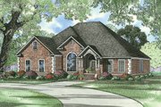 European Style House Plan - 4 Beds 3 Baths 2542 Sq/Ft Plan #17-526 