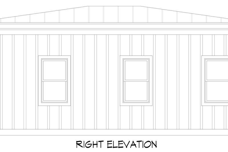 Architectural House Design - Exterior - Other Elevation 1 for Southern House Plan #932-1282, 1 bath