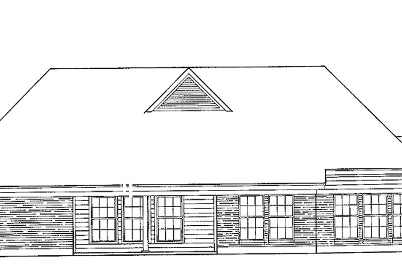 Dream House Plan - Exterior - Rear Elevation for European House Plan #952-7 - 3 bed, 2 bath