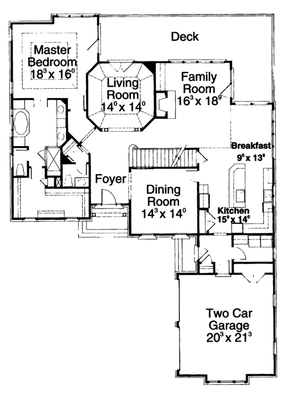 Dream House Plan - Traditional Floor Plan - Main Floor Plan #429-234