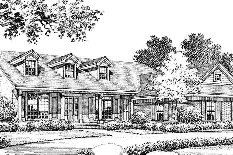 Architectural House Design - Country Exterior - Front Elevation Plan #417-599