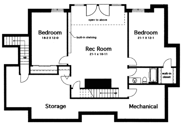 Architectural House Design - Craftsman Floor Plan - Upper Floor Plan #965-4