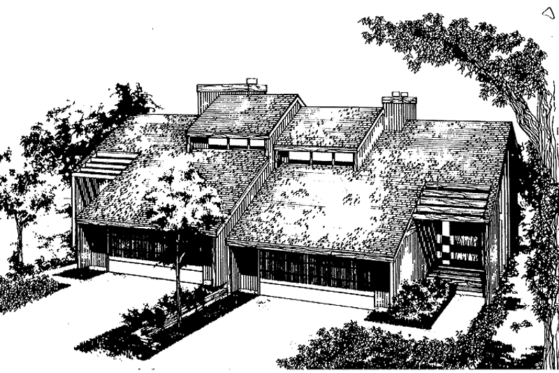 House Blueprint - Contemporary Exterior - Front Elevation Plan #320-850
