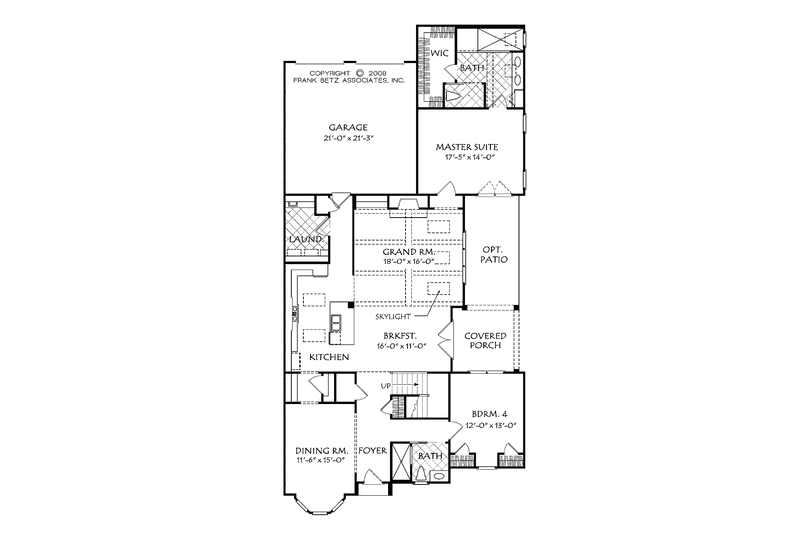 Home Plan - Floor Plan - Main Floor for European House Plan #927-503 - 4 bed, 3 bath