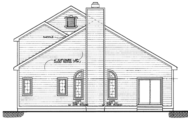 Dream House Plan - Exterior - Rear Elevation for Traditional House Plan #72-929 - 3 bed, 2.5 bath