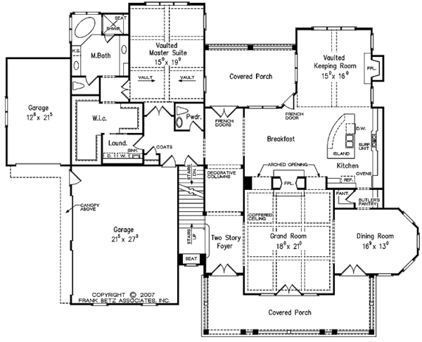 Home Plan - Classical Floor Plan - Main Floor Plan #927-483