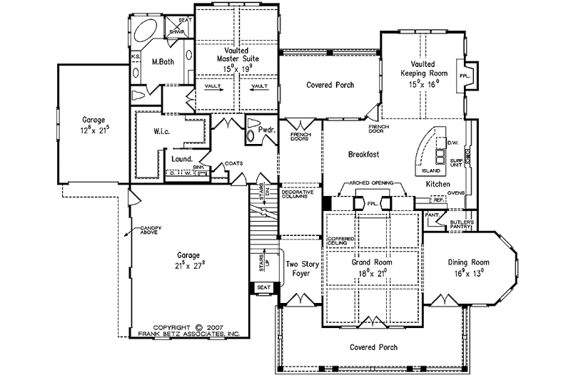Home Plan - Floor Plan - Main Floor for Classical House Plan #927-483 - 4 bed, 3.5 bath