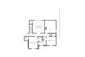 Floor Plan - Upper Floor for Traditional House Plan #424-356 - 4 bed, 3 bath