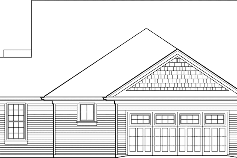 Home Plan - Exterior - Rear Elevation for Craftsman House Plan #48-835 - 3 bed, 2.5 bath