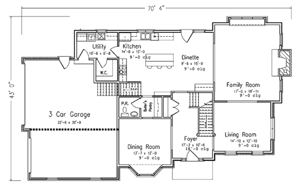 Dream House Plan - European Floor Plan - Main Floor Plan #994-5