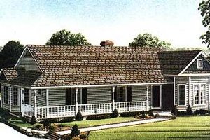House Blueprint - Victorian Exterior - Front Elevation Plan #410-102