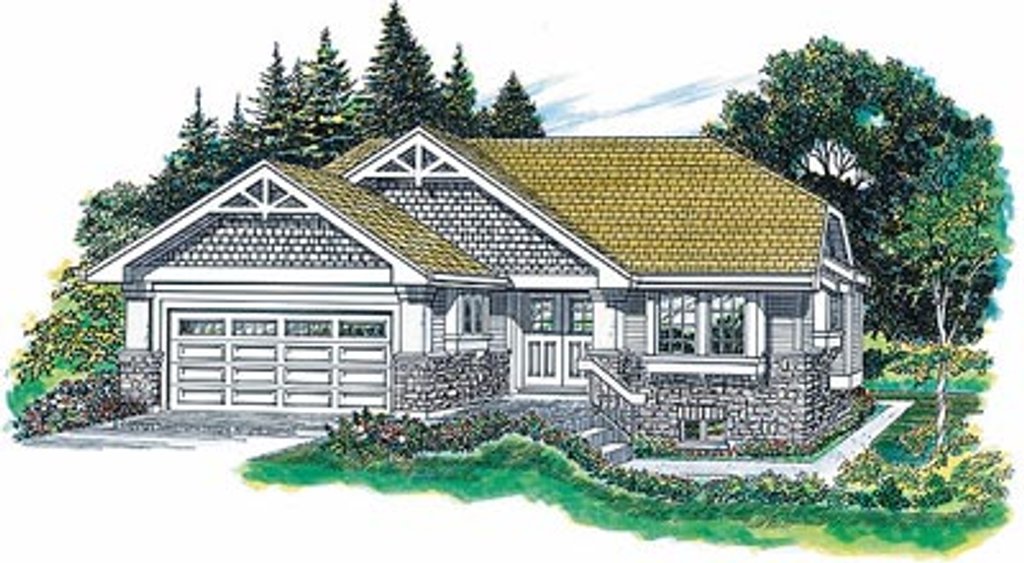 Exterior - Front Elevation 2 for Traditional House Plan #47-353 - 3 bed, 2.5 bath