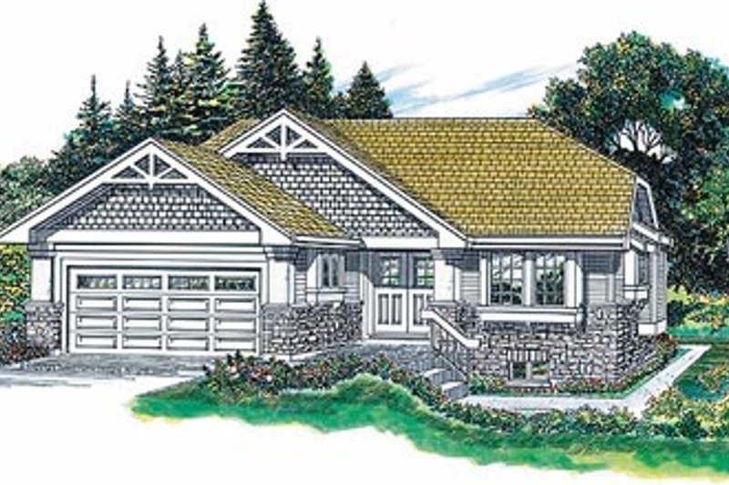 Exterior - Front Elevation 2 for Traditional House Plan #47-353 - 3 bed, 2.5 bath