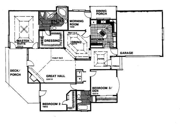 Dream House Plan - Country Floor Plan - Main Floor Plan #30-288