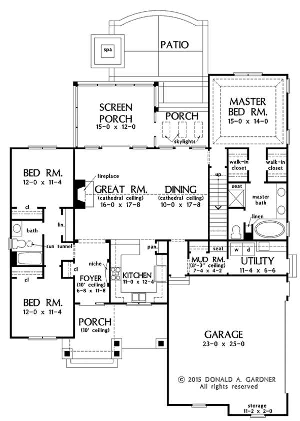 House Design - Ranch Floor Plan - Main Floor Plan #929-1012