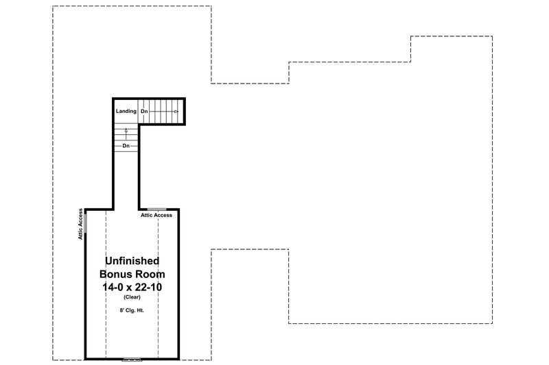 House Blueprint - Floor Plan - Upper Floor for Country House Plan #21-458 - 3 bed, 2.5 bath