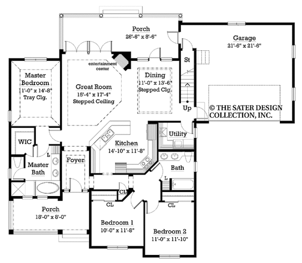 Architectural House Design - Country Floor Plan - Main Floor Plan #930-247