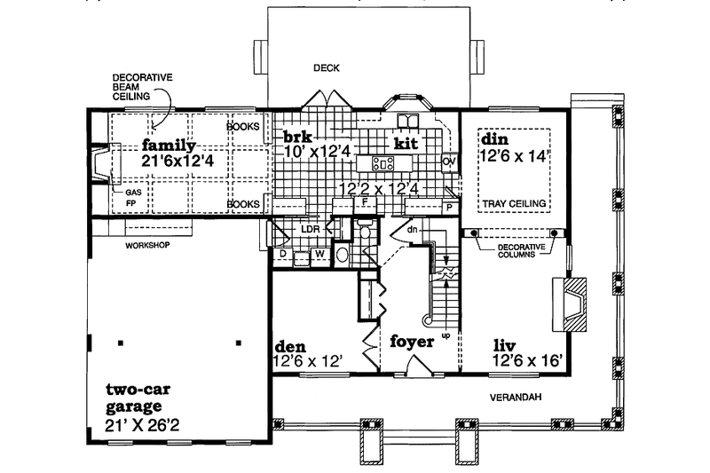 Dream House Plan - Floor Plan - Main Floor 1 for Country House Plan #47-897 - 4 bed, 2.5 bath