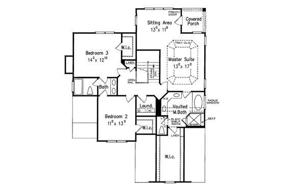 Floor Plan - Upper Floor for Country House Plan #927-924 - 3 bed, 2.5 bath