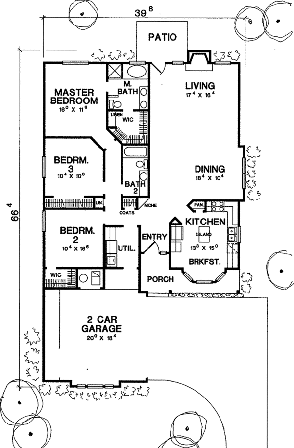 House Plan Design - Mediterranean Floor Plan - Main Floor Plan #472-60