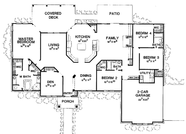 Dream House Plan - Ranch Floor Plan - Main Floor Plan #472-194