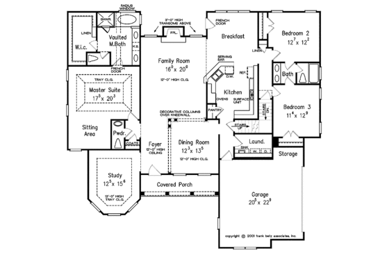 Floor Plan - Main Floor for Country House Plan #927-778 - 3 bed, 2.5 bath