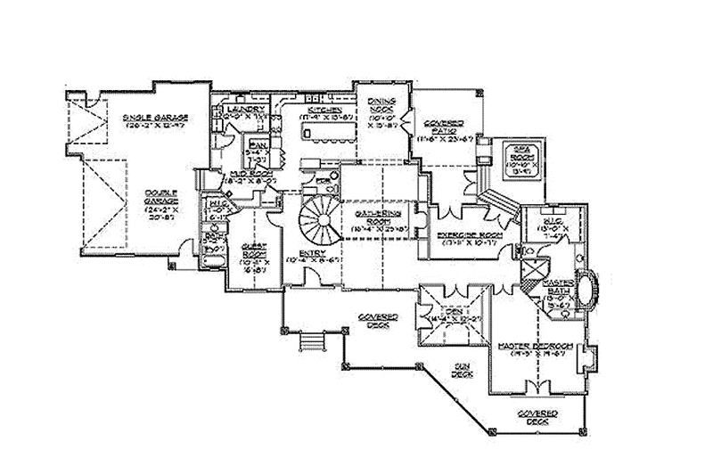 Home Plan - Floor Plan - Main Floor for Country House Plan #945-31 - 5 bed, 3 bath