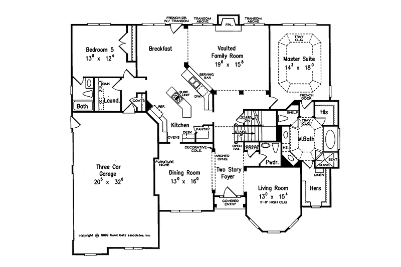 Architectural House Design - Floor Plan - Main Floor for Country House Plan #927-502 - 5 bed, 4.5 bath
