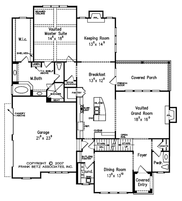 Dream House Plan - European Floor Plan - Main Floor Plan #927-496