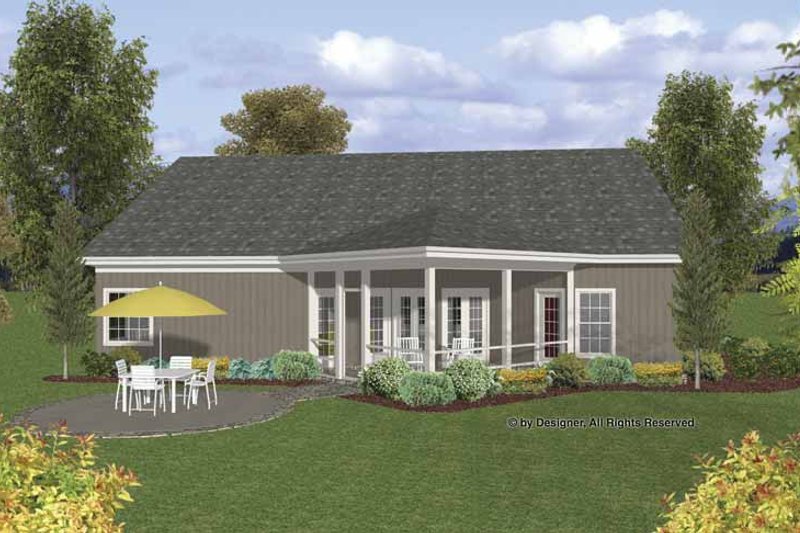 Dream House Plan - Exterior - Rear Elevation 1 for Craftsman House Plan #56-692 - 3 bed, 2.5 bath