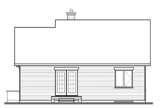 Exterior - Rear Elevation for Craftsman House Plan #23-2414 - 2 bed, 1 bath