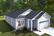Contemporary Style House Plan - 3 Beds 2 Baths 1546 Sq/Ft Plan #513-2286 Exterior 