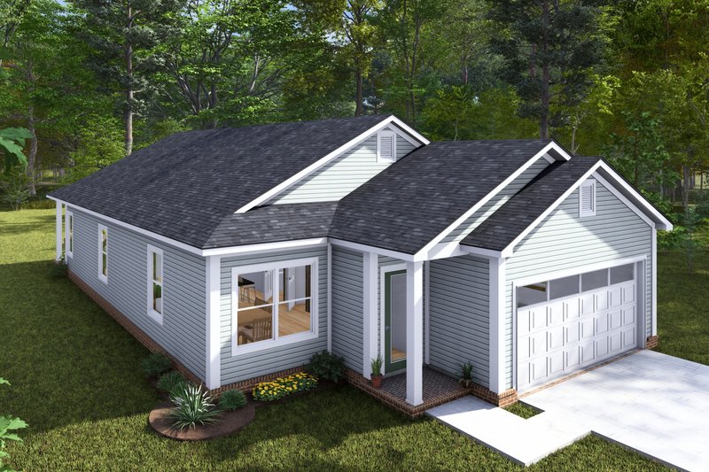 Home Plan - Exterior - Other Elevation 3 for Contemporary House Plan #513-2286 - 3 bed, 2 bath