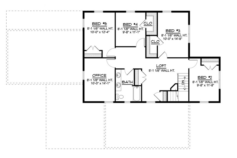 Dream House Plan - Floor Plan - Upper Floor for Traditional House Plan #1064-180 - 5 bed, 2.5 bath
