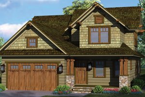 Exterior - Front Elevation 4 for Craftsman House Plan #453-621 - 3 bed, 2.5 bath
